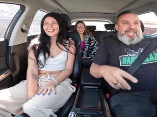 Hot Serena Santori In The First Time Of The Brand New She Took Everything In The Car And Sucked The Driver