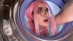 Forbidden Cute Stepsister Got Stuck And Stuffed In The Washing Machine Pov