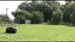 Rough Stunning German Babe With Glasses Rides Dick On The Quad