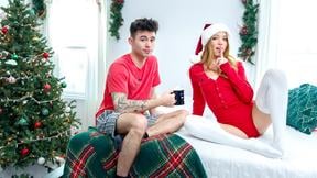 Kinky Christmas Spirit For Bratty Teen Stepsis Was Hard To Get In To