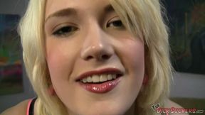 Wet Busty Blonde Pawg Siri - Tit Worship & Suck Off! - Siri Gets Cum In Mouth