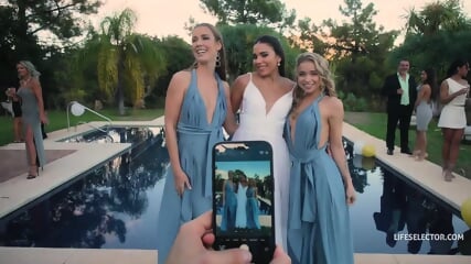New: Naughty I Went To A Wedding The Brides Has A Problem And The Bridemaids Try To Help Her With My Dick