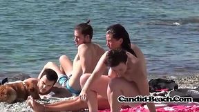 Hardcore Beach Peeping: Busty Nudist Babes With Curves