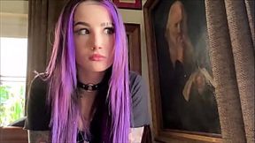 Hot Goth Stepsis Squirts On Stepbro'S Rod