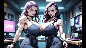 Uncensored: Hardcore Cyberpunk Police Officer Women Undress (Ai Animation)