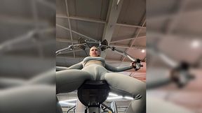 Wild Perv Busty Tight Teen Blonde Got Vibrator In Her Pants While In Public Gym - Must See
