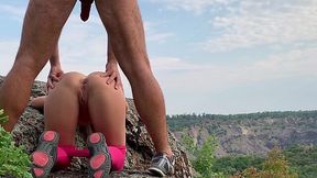 Naughty Girlfriend Finds A Perfect Spot For Anal Warm Load