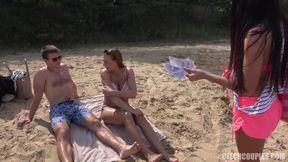 Juicy Czech Swingers Seduce Young Couple On The Beach