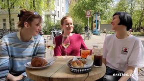 Amateur Lesbians Have Threeway Sex - Big Tight Ass Brunette Euro Babes Have Threesome - Must See