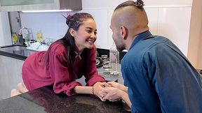 Rough Wild Kitchen Satisfy With Hot Skinny Latina And Her Ex Bf - High Quality