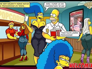 Intense Screwing His Wife At The Cinema! Simptoons