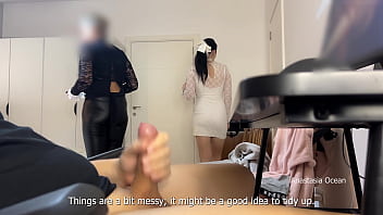 Hardcore My Stepmom And I Caught My Husband Watching Porn And Masturbating.