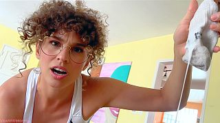 Intense When She Finds Your Cum Sock And Catches You Jerking Off - High Quality