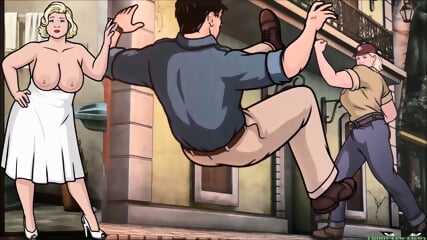 Rough Archer Fat Blonde Stomp In The Jungle Ballbusting Pam Poovey