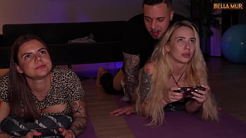 Full Hd: I'_M Playing Video Games With My Friend While My Italian Neighbor Takes Turns Drilling Us.