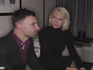 Hidden Cam: Wet Recent Sensations - Sexy Golden-Haired Cheating Wife Falls Right To Her Knees (Bambi Barton) - 4K