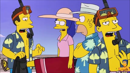 Forbidden Marge Simpson Ballusting Scammer With Hard Kick In The Balls
