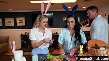 Rough Hot Friends Used By Horny Stud During Easter Preparation