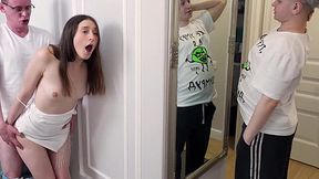 Exclusive: Slutty Slim Gal Lets Her Bf'S Stepdad Drill Her In The Ass & Cum In Her Mouth Behind Her Bf'S Back
