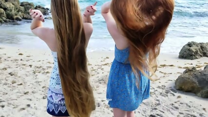 Seductive Chandler Amber Mermaids On The Long Haired Beach