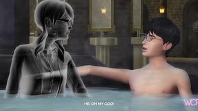 Exclusive: Insane Sims Animation - Harry Potter And Moaning Myrtie Share A Moment In The School Bath.