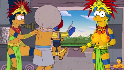 Hardcore Marge Simpson Maya Ballbusting Kick In The Balls From Behind