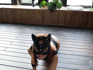 Passionate Submissive Cute Kitten Knows How To Use Use Her Tongue. Ass Worshiping.