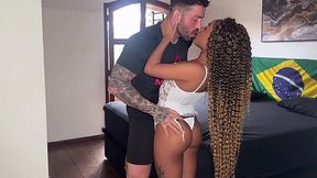 Naughty Interracial Fuck With Hot Tiny Tattooed Latina With Long Curly Hair
