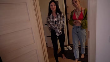 Hot Neighbors Get A Nice Surprise With Cum On Their Faces - High Quality