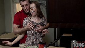 Forbidden Kitchen Quickie With Stepmom While Waiting For The Kettle To Boil - 4K