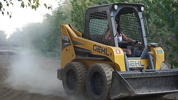 Wild Sexy Indian Girl Driving Bobcat - Maya
