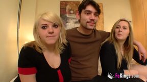 Insane Blonde Cousins With The Guy They Started Having Sex With