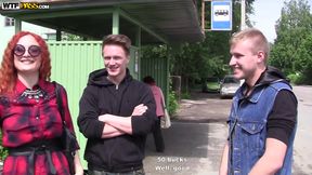 Insane Two Guys Make Love Redhead Eva Berger - Russian Gangbang - Full Hd