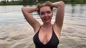 Hot My Curvy Bosomy Phat-Assed Stepmom Let Me Fuck & Creampie Her On The Shore Of The Lake