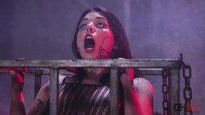 Kinky Submissive Latina Gina Valentina Gets Assfucked In A Cage - Must See
