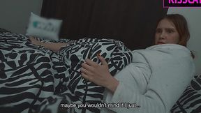 Hardcore Step Mom Gives Step Son A Hand In Bed But Ends Up With Pussy Filled With Cum - Must See