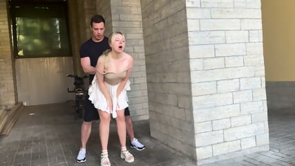 Naughty Blonde Public Fuck Summer