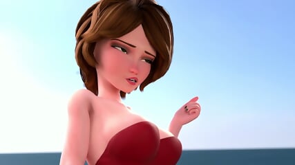 Seductive Aunt Cass At The Beach
