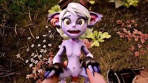 Slutty Lol Character Gets Drilled In The Forest