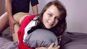 Rough Adorable Russian Teenage Amateur Giving Blowjob And Getting Drilled