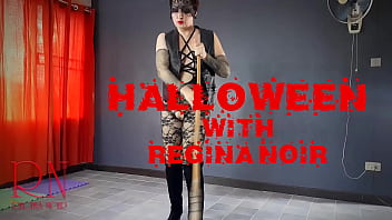 Juicy Halloween 2021 Witch In A Black Sexy Suit. Black Playboy Bunny. Regina Noir 2