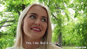 Raw Blonde Hottie Fucks Outdoors 1 - Aisha - High Quality